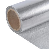 Aluminum Foil Fiberglass Fabric Cloth, High Quality, Good Flexibility, Color Silver, Fireproof