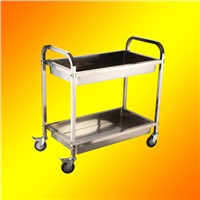 2 Tier Hand Carts Tableware Collection Trolley