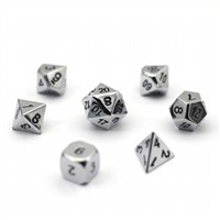 We Custom Metal D4, D6, D8, D10, D12, D20 &amp; More, Black &amp; White Or Other Color Dice
