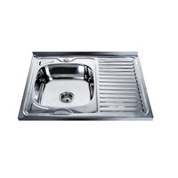Kazakh Hot Sale Electric Plating Square Single Bowl Stainless Steel Sink