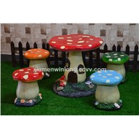 Mushroom Garden Table Set for Outdoor