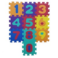 QT MAT Non-Toxic Odorless Formamide below 200PPM 10in x 10in 10pcs/Set Baby EVA Numbers Puzzle Foam Play Mat