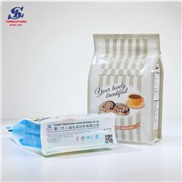 Resealable Plastic Packaging Print Quad Seal Flat Bottom Pouch