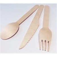 Wooden Knife &amp;amp; Fork Spoon(Degradable)