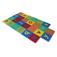 QT MAT Non-Toxic Odorless Formamide below 200PPM 12in x 12in 26pcs/Set EVA Lower Case Alphabets Baby Puzzle Mat Flooring