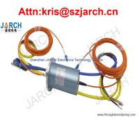 Subsea Connector 4 Channels FORJ / Fiber Optic Rotary Joint 6 Circuits Electro Slip Ring For ROV AUV