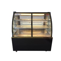 Curved Glass Pastry Display Refrigerator Cake Showcase for Bakery Store