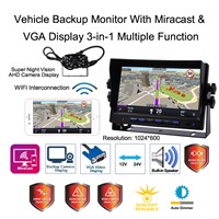 7" Colour LCD WiFi Interconnection GPS Backup Monitor
