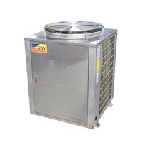 EVI Low Temp. Air Source Vertical Type Commercial Air to Water Heat Pumps Stainless Steel Housing