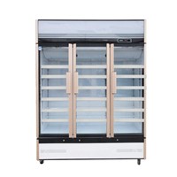 Three Glass Door Air Cooling Soft Drink Display Refrigerator Beverage Cooler