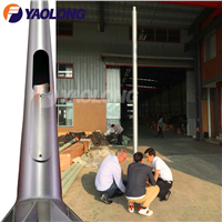 Yaolong Customized Aluminum Spinning Conical Garden Light Pole Outdoor