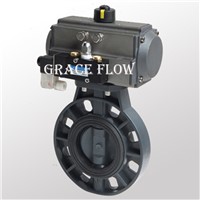 Plastic Butterfly Valve with Pneumatic Actuator