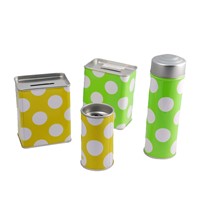 the Creative Cash Tin Can, Coins Tin Holder, Money Metal Box with Colorful Printing