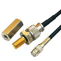 UHF Male PL259 to Mini UHF Female Cable Assembly with Adapter RG58 1850mm for Car Reversing Camera