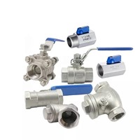 1/8&quot; -4&quot; cf8m 1000 wog 1Pc Type Threaded Female Stainless Steel SS 304 NPT one piece ball valve