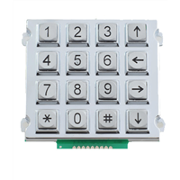 4x4 Highly Anti-Destructive Zinc Alloy Outdoor Keypad for Security System
