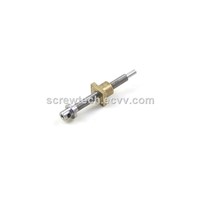 Smooth Operation ISO Metric Thread 4mm Diameter 0.5mm M4x0.5 Lead Lead Screw with Brass Nut