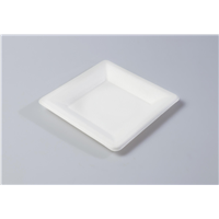 6.5&amp;quot; Quality Disposable Biodegradable Square Plate(Waterproof, Oil-Proof, Fit to Microwave)