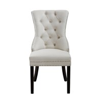 Velvet Dining Chair In Solid Wood with Nailhead Trim &amp;amp; Knocker Back