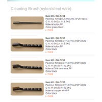 Produce &amp;amp; Supply Instrumental Cleaning Brush, Nylon Wire, Brass Wire, Stainless Steel Wire Bristles