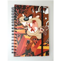 PLASTICLENTICULAR Wholesale A4/A5/A6 Lenticular Flip Cover 3d Notebook with Spiral Wire Lenticular Cover Notebook