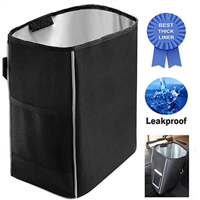 Car Trash Can, 2.2 Gallons Black Hanging Waterproof Leakproof Thicken, Collecting Car Tr