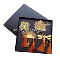 Copper Bookmark with Tassels 4PCS Per Set Packed with Red Display Box &amp;amp; Outer Carton