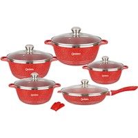 Dessini Brand 12pcs Cookware Set Granite Coatin Pan Set Nonstick Pots Sets