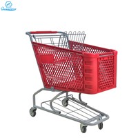 Material Plastic Supermarket Store Use Shopping Unfording Hand Trolley