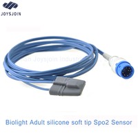 Biolight Adult Silicone Soft Tip Reusable Spo2 Sensor Round 9 Pin