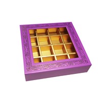 Customized Paper Gift Box for Chocolates Rigid Box with Clear Window for Display