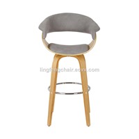 Nature Leisure Plywood Bentwood Chair Bar Chairs /Stools Can Swive, Wood Leg