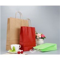 Reusable Kraft Paper Shopping Bag with Handle