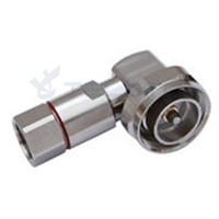 DIN Male Right Angle Connector for 1/2'' Flexible RF Cable RF Coaxial Connector