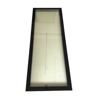 New Design Narrow Aluminum Frame Glass Door with Silk Screen