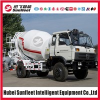 Dongfeng EQ Series 6 Wheel Cement Mixer Truck, 4x2 Truck Concrete Mixer, 5 Cbm Mixing Drum, Famous Brand Hydraulic System