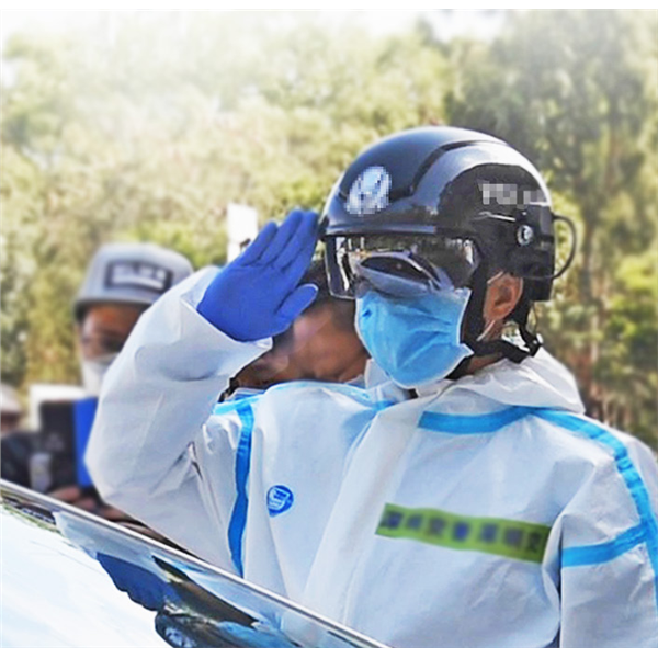 Smart Temperature Measuring Infrared Thermal AI Helmet Chinese police helmet coronavirus fight Fever Detection N901