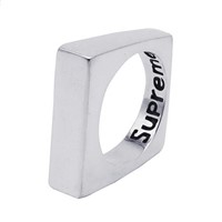 Square Mens Jewelry Unisex Vintage Geometric Shape Ring In 925 Sterling Silver for Women