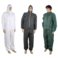Disposable Protective Coverall Suit, Adult Full Body Protective &amp;amp; Contamination Non-Woven Clothing Isolation Suit