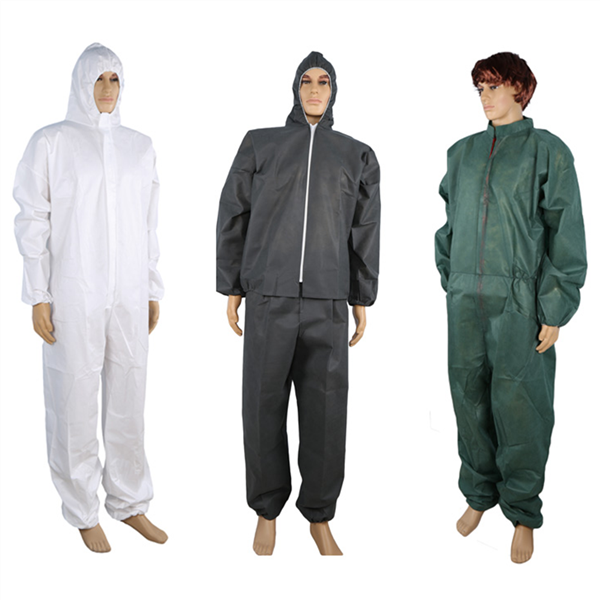 Disposable Protective Coverall Suit, Adult Full Body Protective & Contamination Non-Woven Clothing Isolation Suit