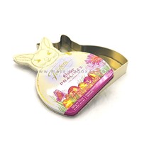 Metal Rabbit Shape Chocolate Box Cookie Tin Box Biscuit Packaging