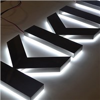 Stainless Steel Acrylic LED Sign Board Letters Shop Signage Halo Lit Signs Letters Lighting LED Letter Sign