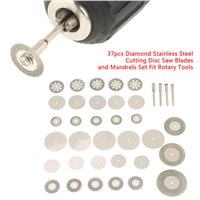 37pcs Diamond Stainless Steel Cutting Disc Saw Blades Tools Kit