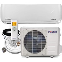 Pioneer Air Conditioner Inverter + Conductless Wall Bracket Mini Split System Air Conditioner &amp;amp; Heat Pump Complete Set