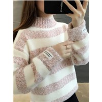 Imitation Mink Suede Chenille Sweater Women Autumn Winter 2020 New Baggy Pullover Thickened Shoulder Sleeve Bottom Knit