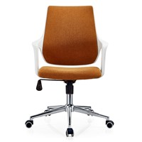 Professional Manufacturer Office Orange Boss Computer Single Chair with Wheel