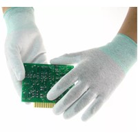 Carbon Fiber PU ESD Palm Fit Antistatic Gloves
