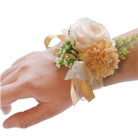 Bride Wrist Flower Mixed Artificial Decorative Bridesmaid Sisters Hand Flower Wedding Decorative