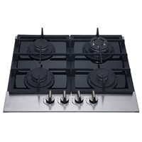 SHINOR HFF604TGBS Built In Tempered Glass Gas Hob