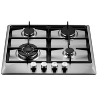 SHINOR HFF604TMS Built In Stainless Steel Gas Hob